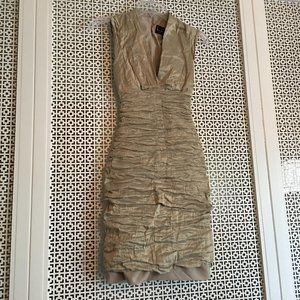 Brand New NWT Nicole Miller Beige Size 0 Dress